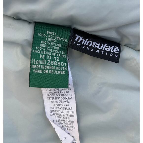 L.L.Bean Kids Thinsulate Winter Jacket M 10-12 – Orange/Teal Colorblock - Picture 7 of 7